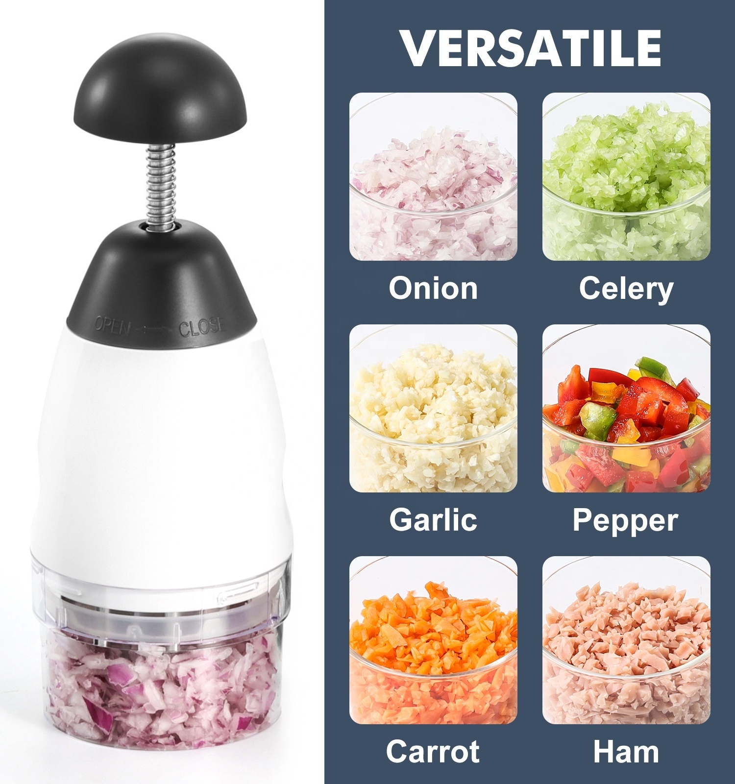 Kitchen Manual Onion Quick Chopper Food Chopper Blender Handheld Vegetable Slicer Cutter Chopper