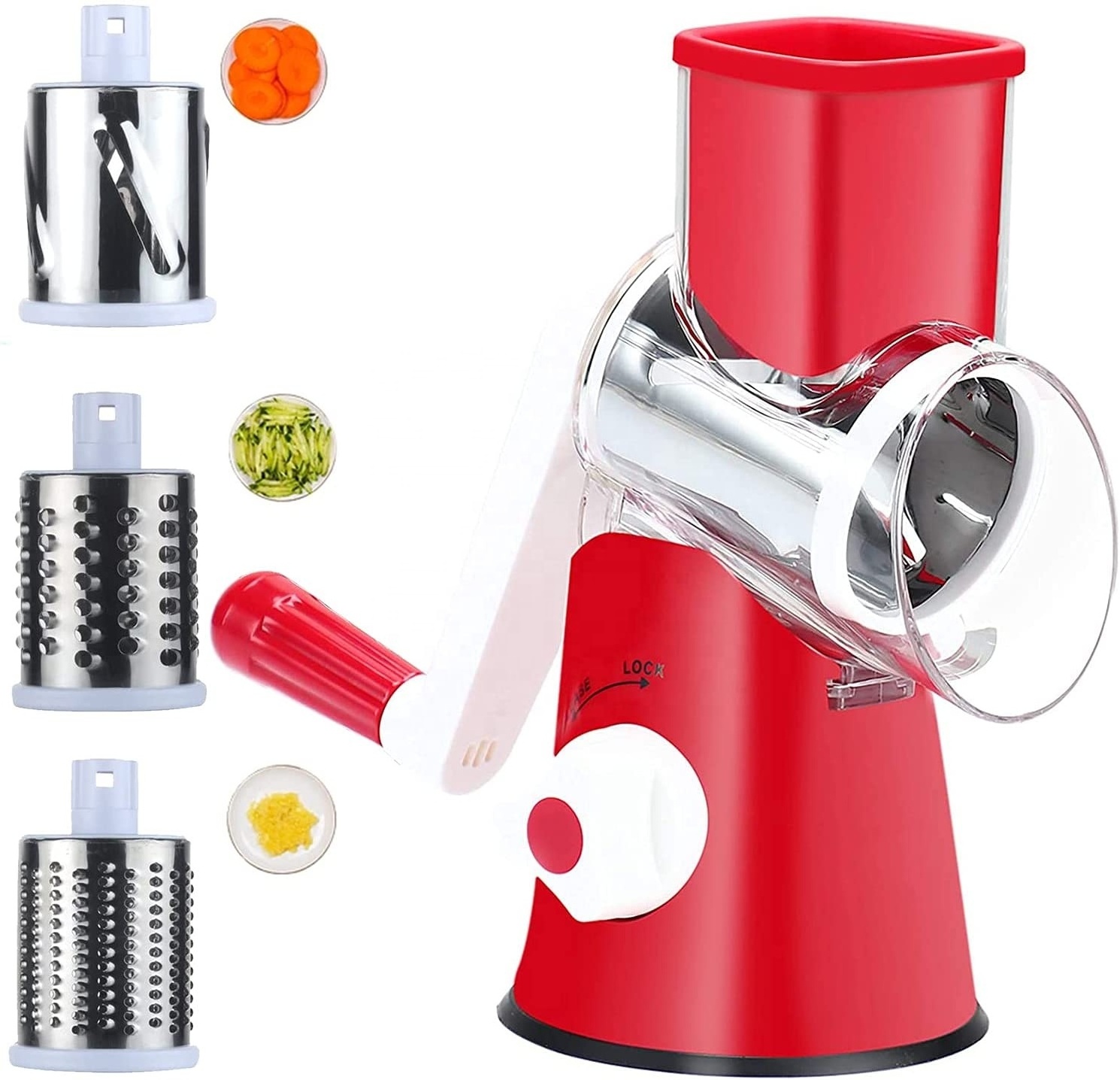 Plastic salad rotating vegetable grater slicer cheese grater fruit and vegetable cutter slicer grater shredder