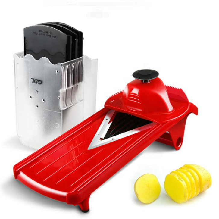 Multi functional 5 in 1 vegetable mandoline slicer vegetable grater set food cutter grinder