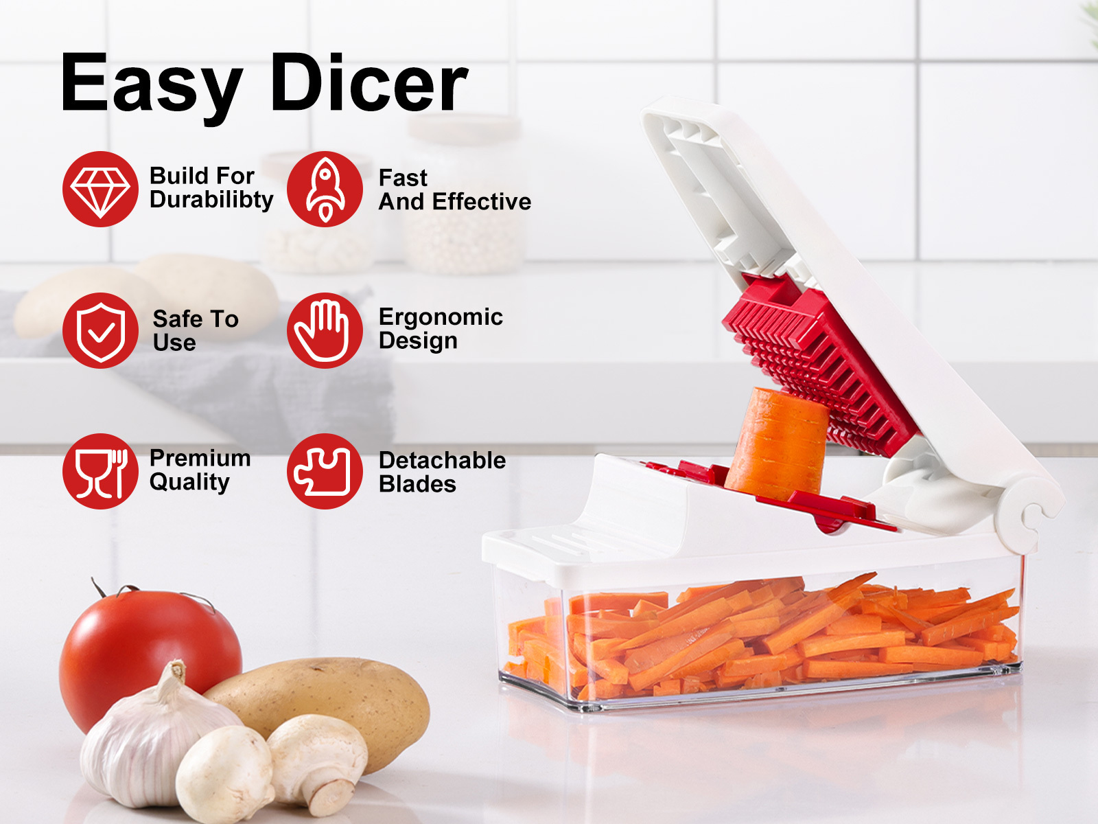 Kitchen Accessories Manual Mandoline Vegetable Food Slicer Onion Dicer Vegetable Food Chopper