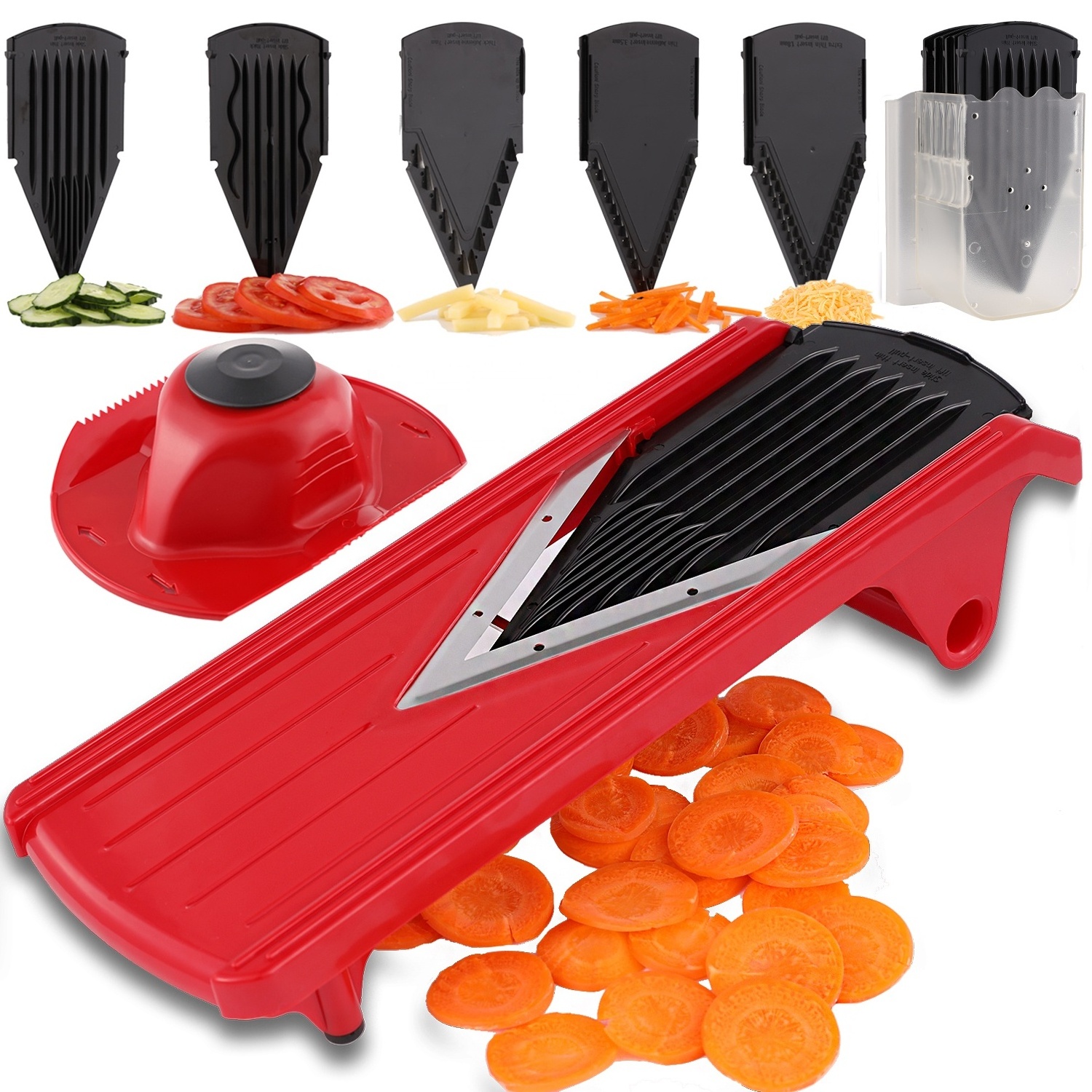 Multi functional 5 in 1 vegetable mandoline slicer vegetable grater set food cutter grinder