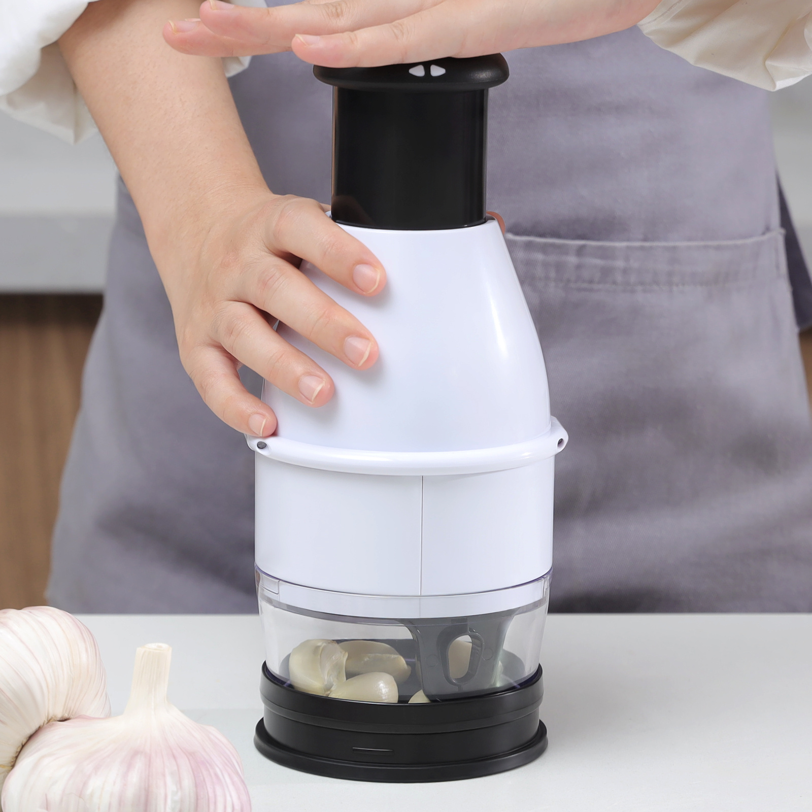 Food Chopper Onion Tomato Vegetable Cutter Manual Food & Veggie Chopper with Container Dishwasher Safe Food Chopper