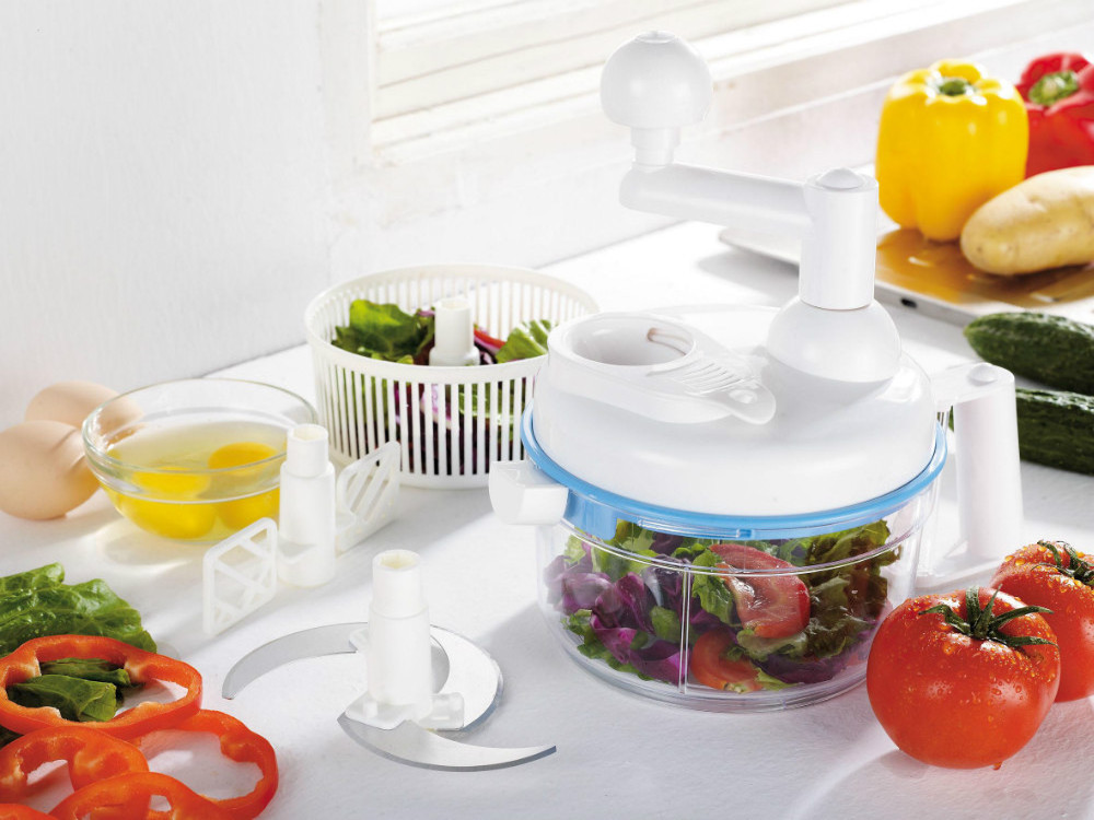 Manual plastic salad food processor vegetable food cucumber chopper speedy chopper