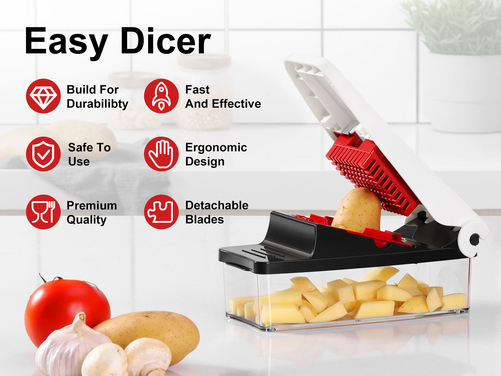 Kitchen multifunctional fast fruit and vegetable dicer onion carrot potato dicer manual small accessories food chopper