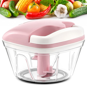 Kitchen Gadget Portable Manual Hand Food Processor Onion Pepper Chopper Sauce Salad Processor