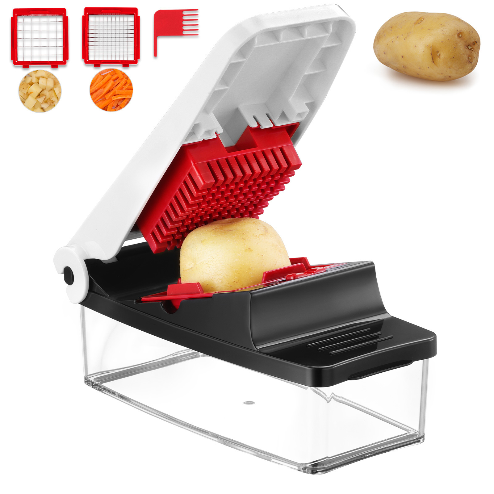 Kitchen Accessories Manual Vegetable & Fruit Chopper Apple Strawberry Dicer French Fries Dicer