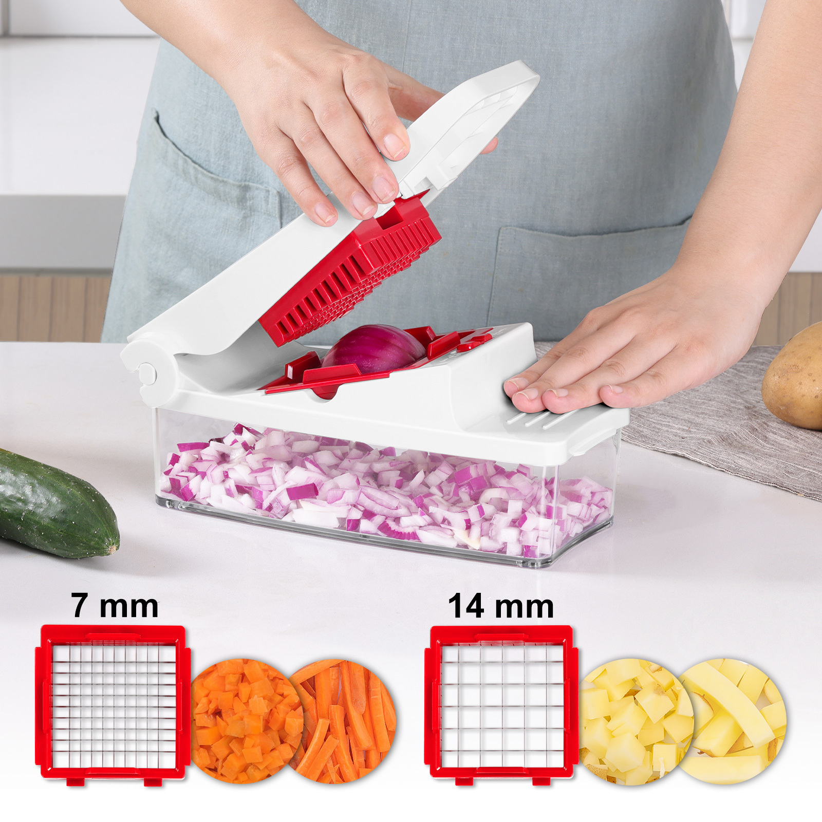 Kitchen Accessories Manual Mandoline Vegetable Food Slicer Onion Dicer Vegetable Food Chopper