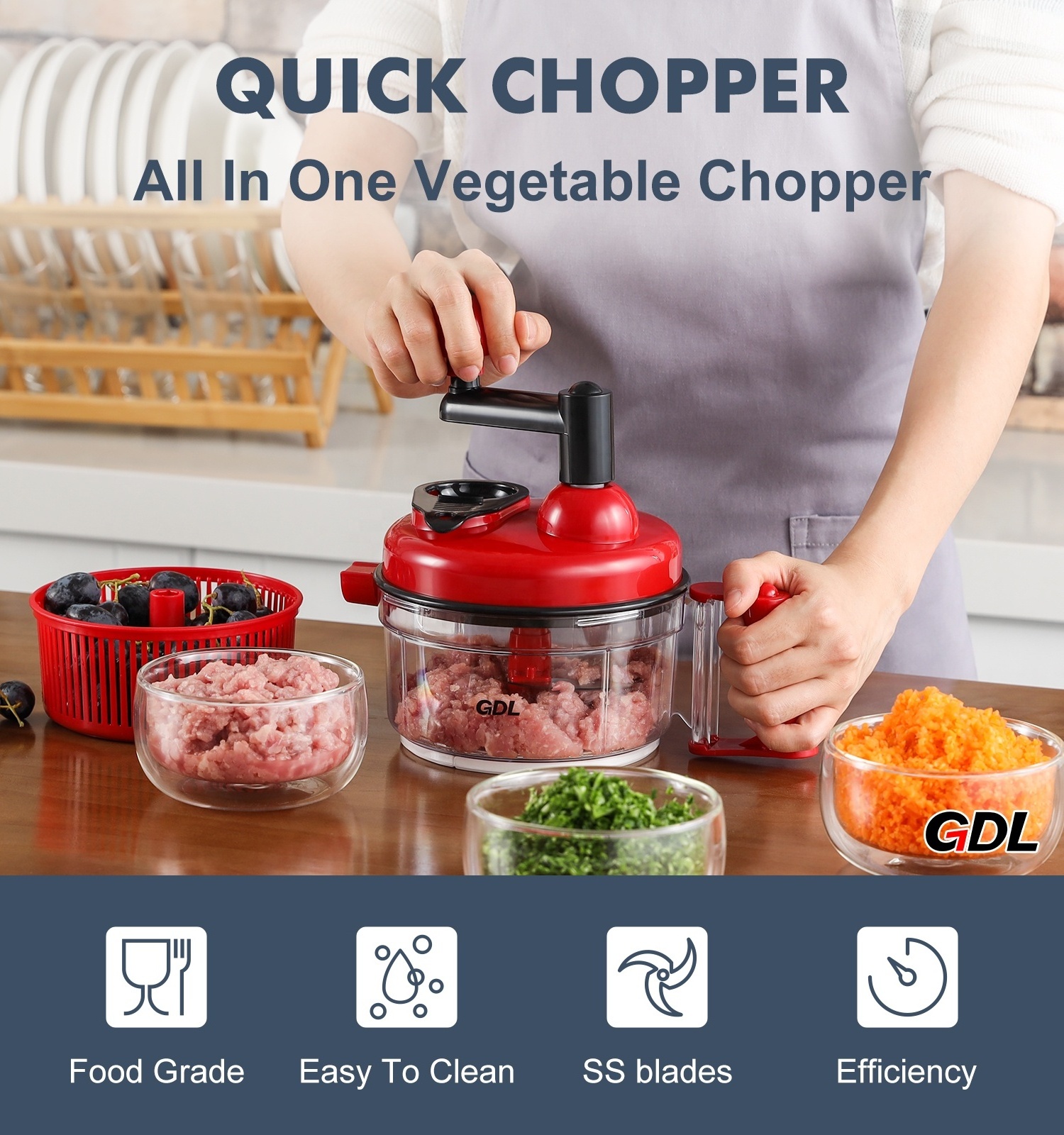 multi functional manual onion chopper vegetable chopper peedy food garlic vegetable chopper