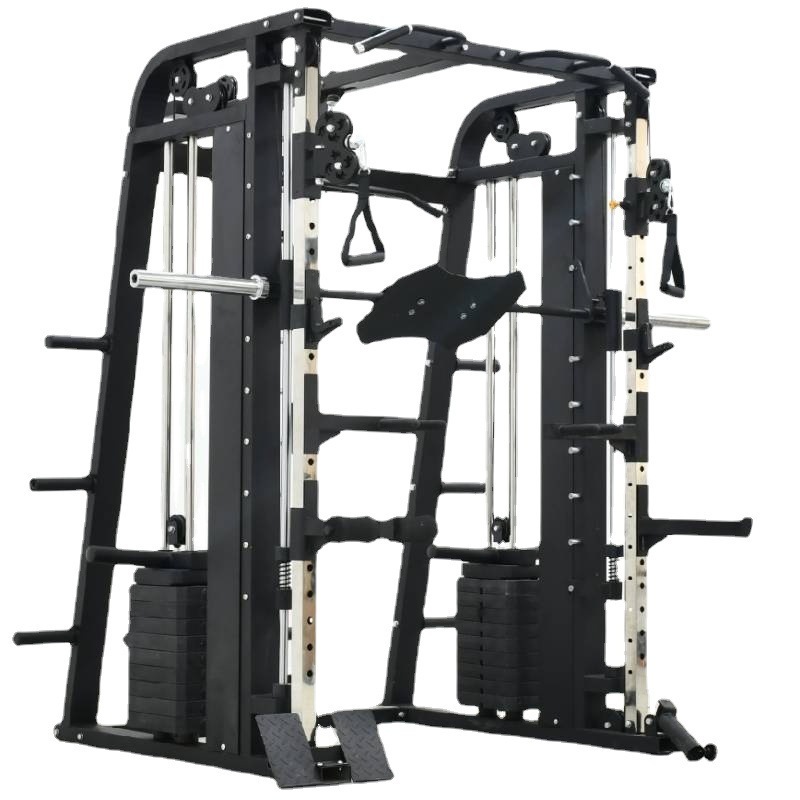 2024 Factory wholesale Hot Selling Gym Fitness Equipment Pull Up Bar Power Cage Squat Rack Leg Press Smith Machine