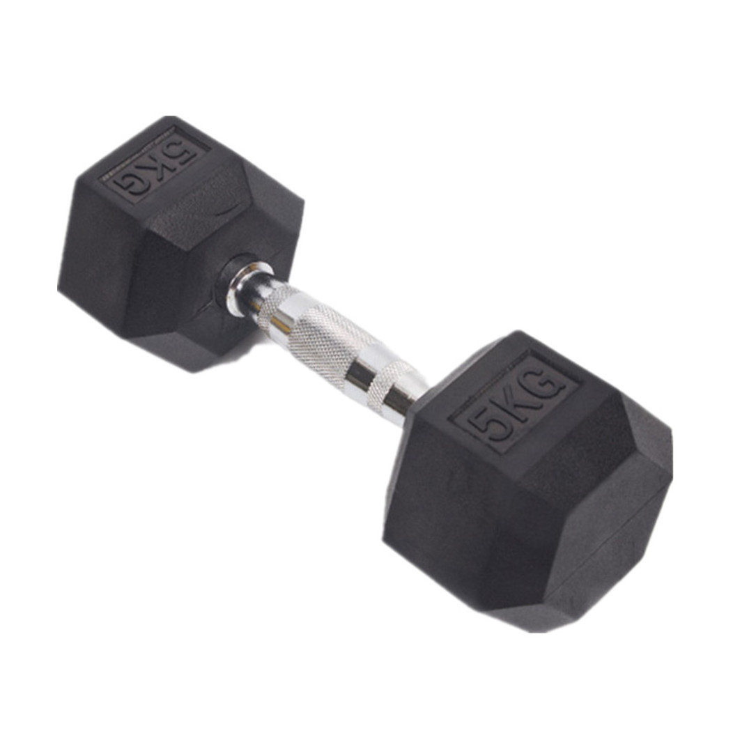 Dumbells Pound Heavy Power Training Equipment Rubber Encased Hex Dumbbell Men 2.5 5 8 10 25 50 70 75 100 Kg Lb 20lb 50kg Black