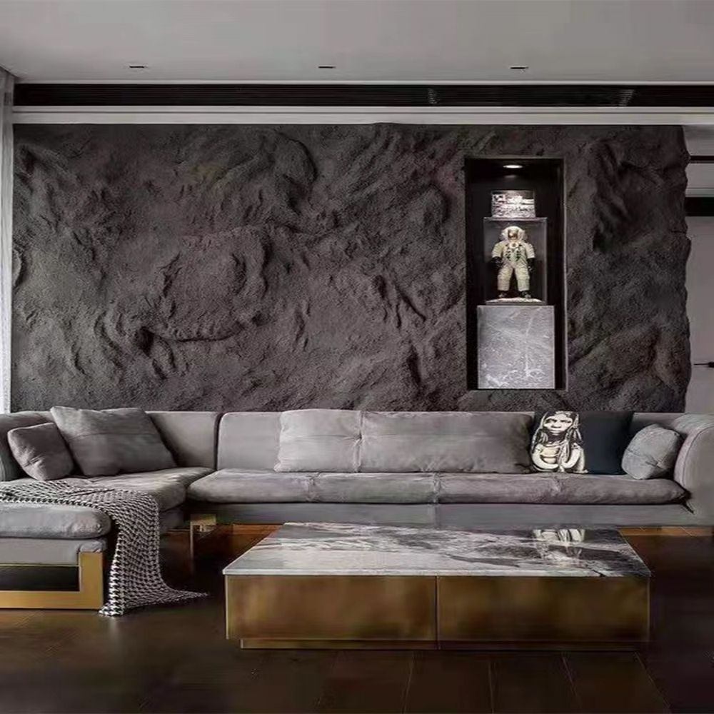 Luxury Pu Culture Artificial Rock 3D  Faux Artificial Stone One Wall Panel  Price Supplier Decor Material Board