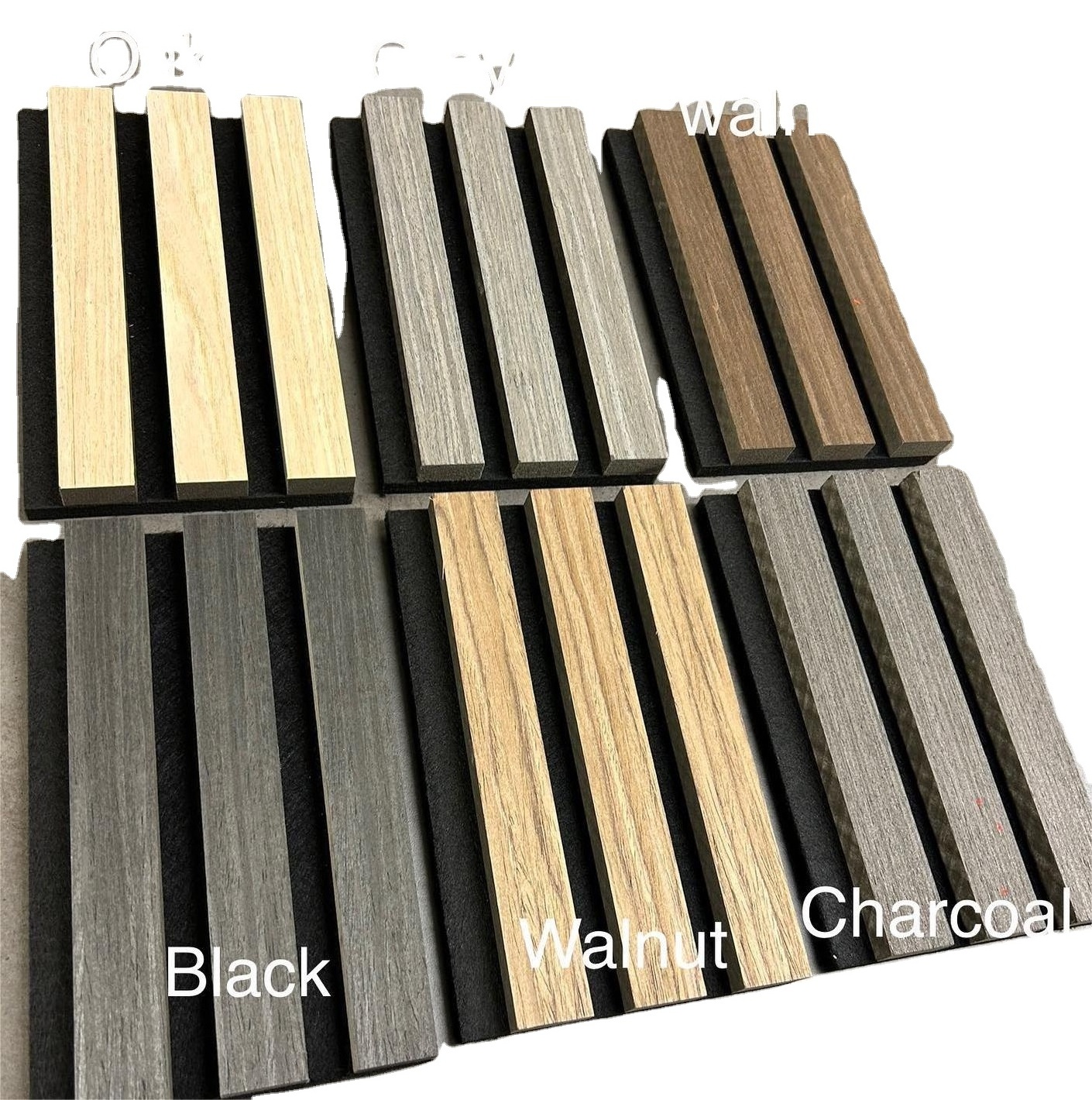 PET mdf wood slat  Acupanels Walnut Acustic Wall Panel Slat Acoustic Panel