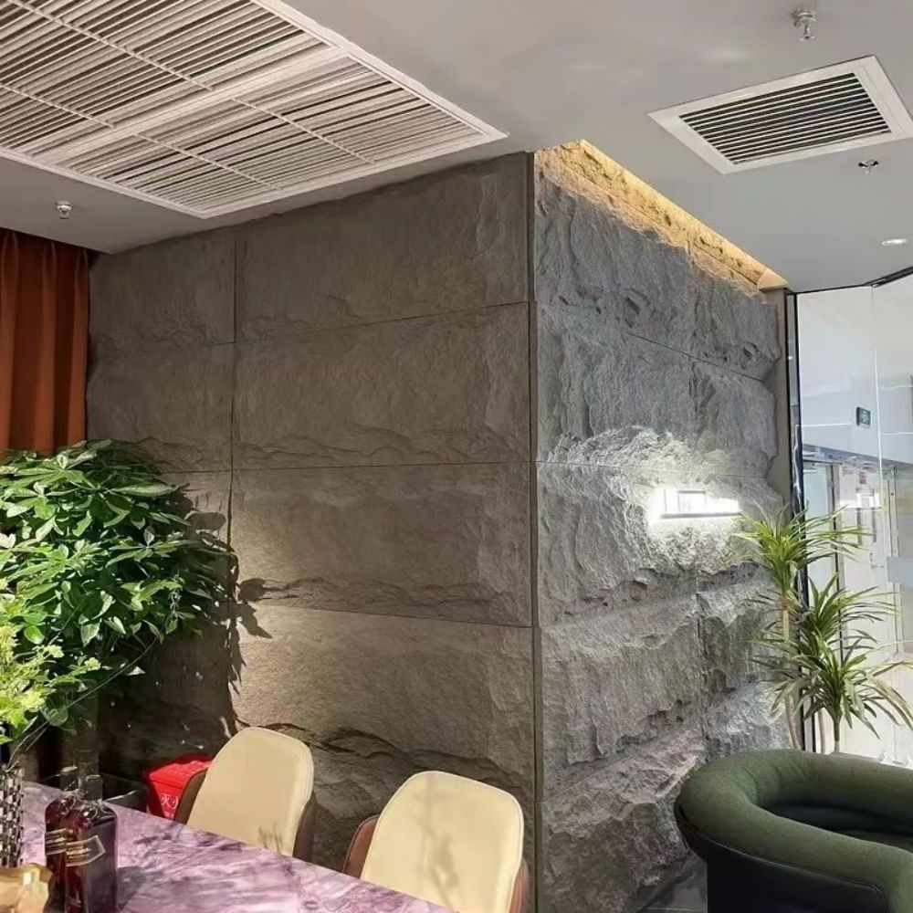 Cheap Cultured Pu Stacked Faux Artificial Culture Stone Boulder Exterior Decorative Wall Panels