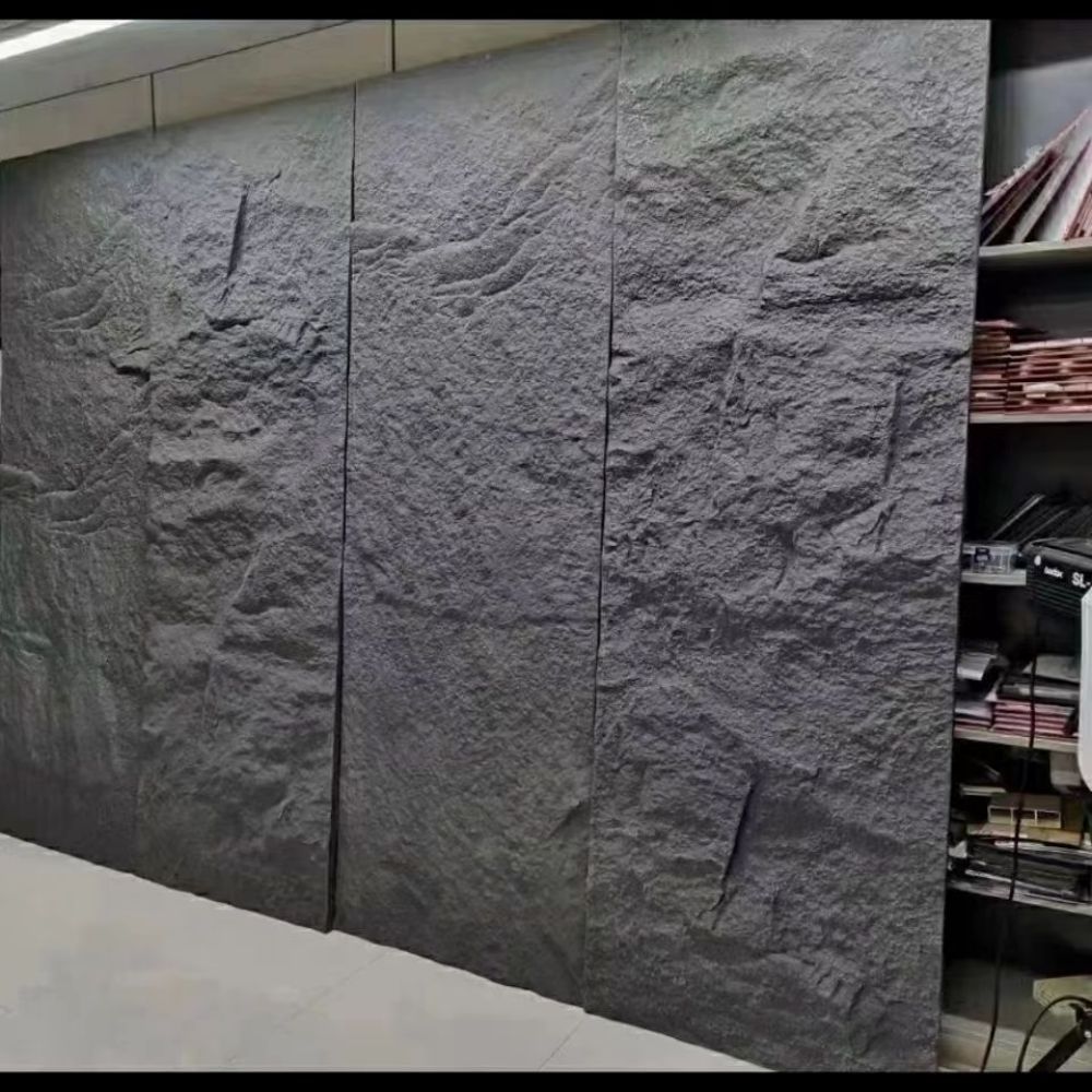 Luxury Pu Culture Artificial Rock 3D  Faux Artificial Stone One Wall Panel  Price Supplier Decor Material Board