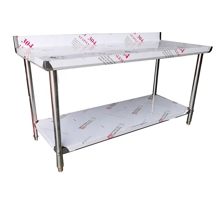 Discount price steel work table kitchen prep table stainless steel kitchen bench from china