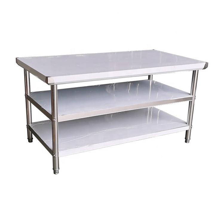 used stainless steel work table 3 tier stainless steel work bench for Kitchen