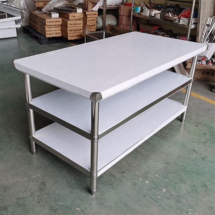 used stainless steel work table 3 tier stainless steel work bench for Kitchen