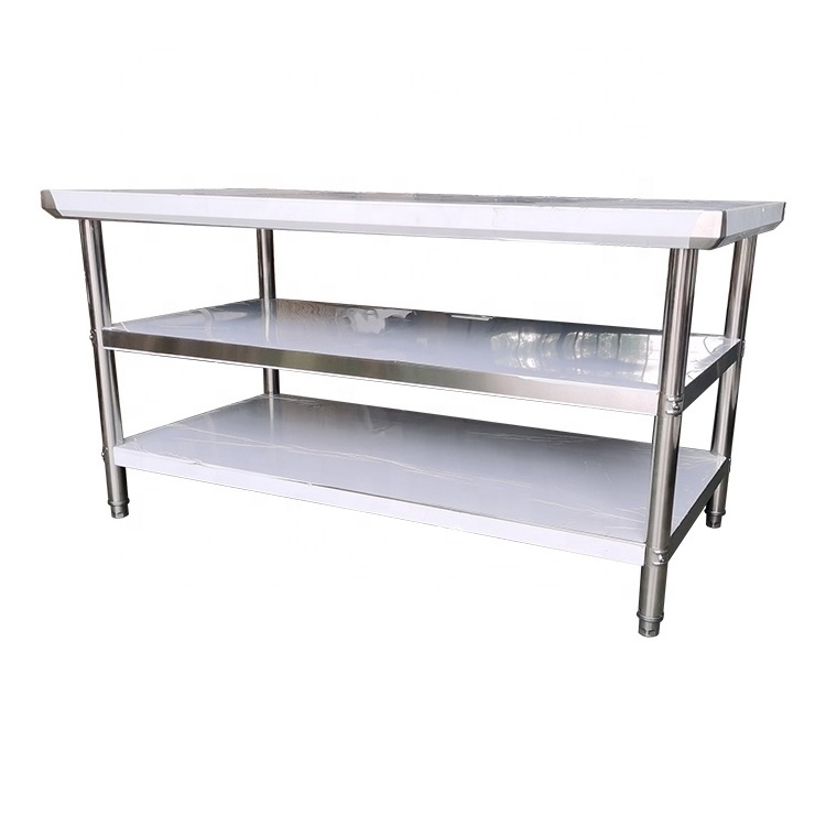 used stainless steel work table 3 tier stainless steel work bench for Kitchen