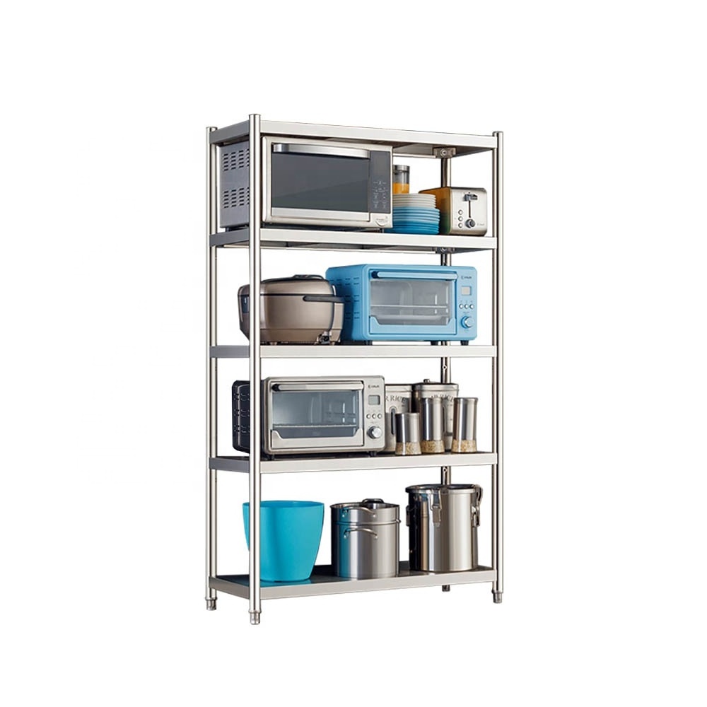 commercial kitchen equipment stainless steel kitchen storage shelf with five tiers storage rack