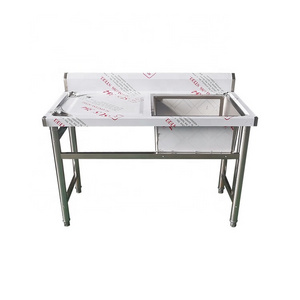 hotel & restaurant supplies commercial stainless steel work table with sink kitchen washing sink with one bowl and drainboard