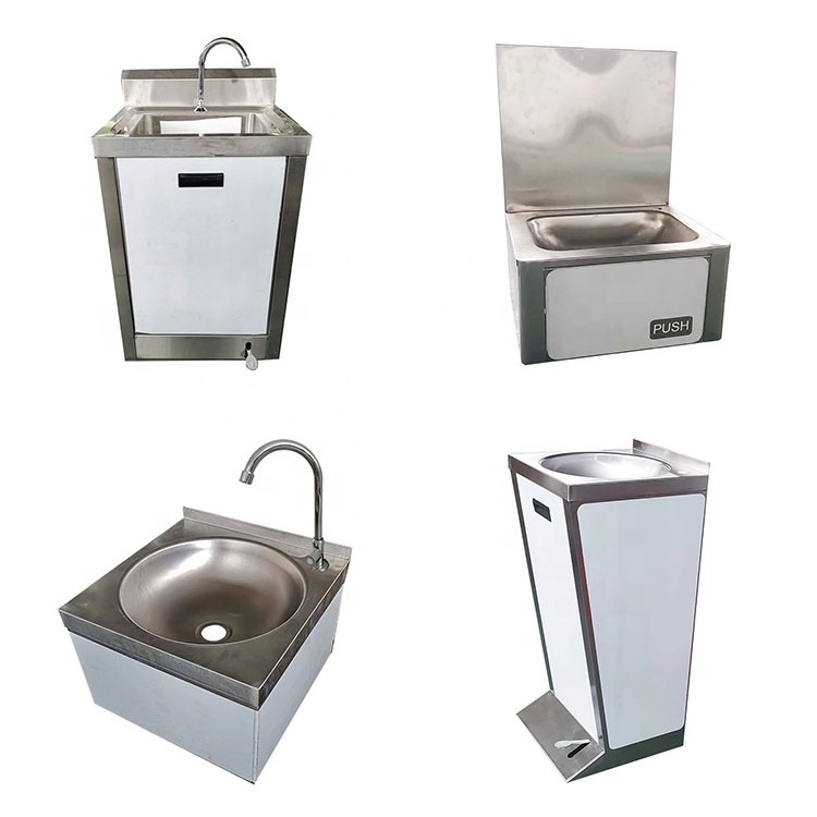 Hands-Free Foot Operated Hand Wash Sink stainless steel hand wash basin small portable sink for  hospitality