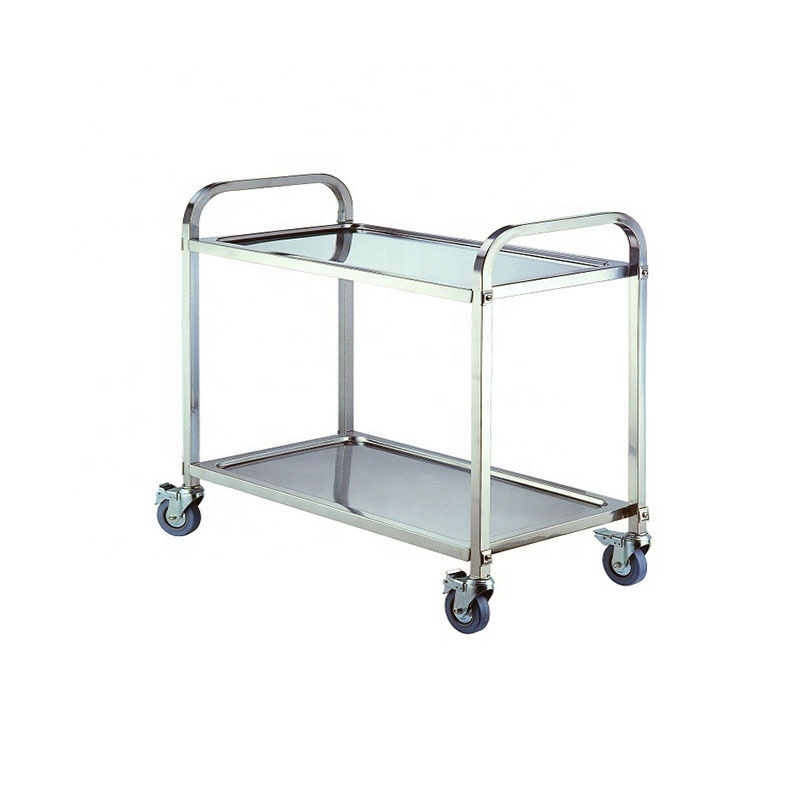 Commercial Kitchen Equipment 304 Stainless Steel Service Trolley Serving Trolley For Fast Food Equipment