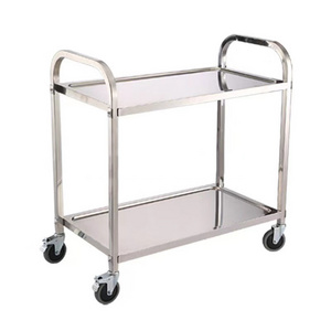 Commercial Kitchen Equipment 304 Stainless Steel Service Trolley Serving Trolley For Fast Food Equipment