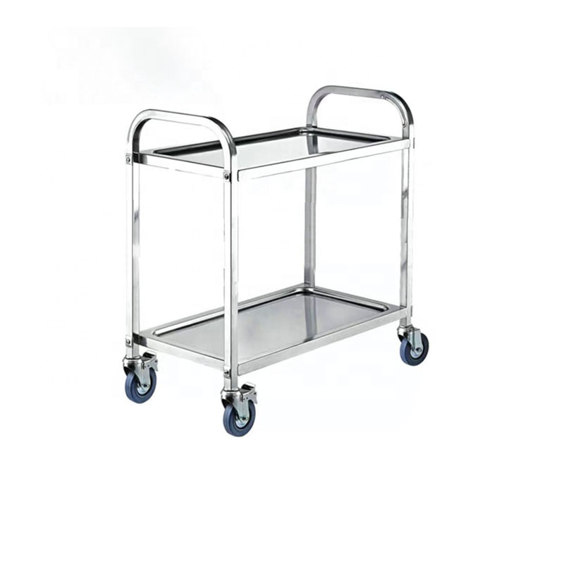 Commercial Kitchen Equipment 304 Stainless Steel Service Trolley Serving Trolley For Fast Food Equipment