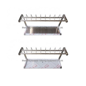 Two Layer Wall Hung Two Tiers Stainless Steel Dish Drainer Rack Wall Mounted Storage Racks Shelving Units