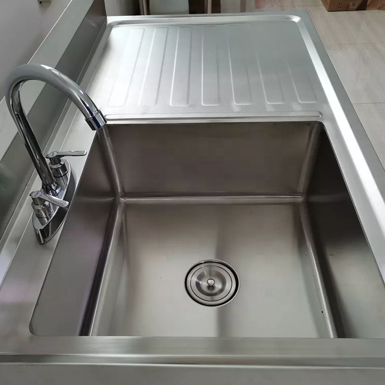 customized 201 304  stainless steel sink with sink and drainboard  Stainless Steel sink  cabinet for  storage cupboard