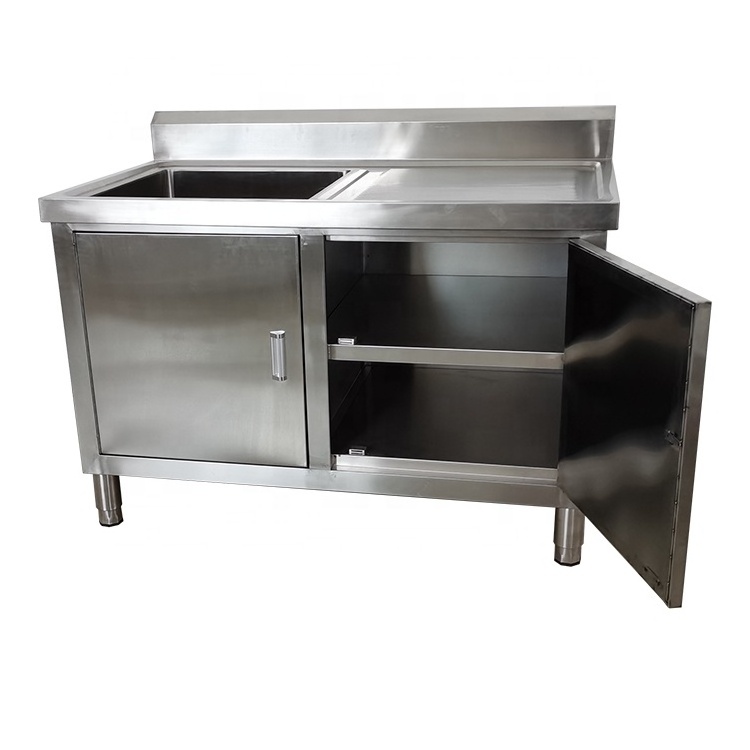 customized 201 304  stainless steel sink with sink and drainboard  Stainless Steel sink  cabinet for  storage cupboard