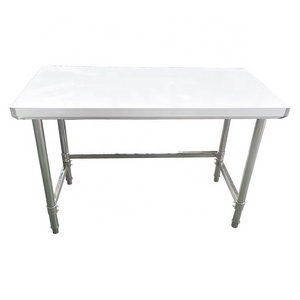 201 304 stainless steel kitchen work table SS work bench industrial steel kitchen equipment with one tier for bakeries