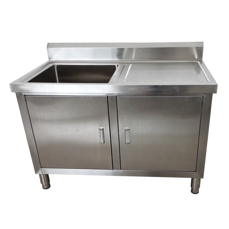 customized 201 304  stainless steel sink with sink and drainboard  Stainless Steel sink  cabinet for  storage cupboard