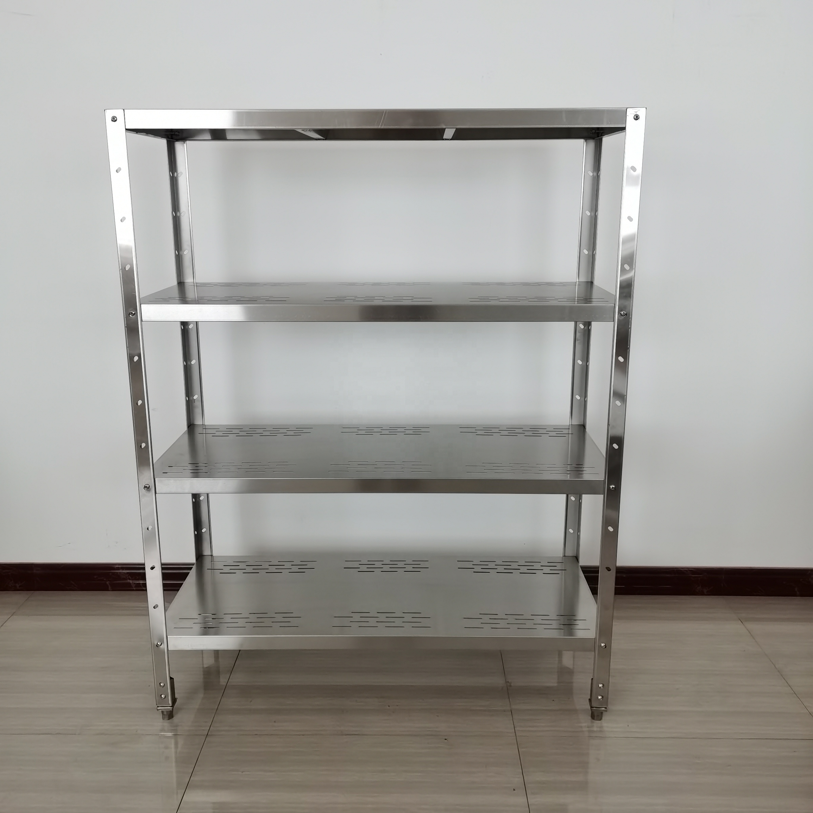 heavy duty Stainless Steel Work Table four layer adjustable shelf with strong support