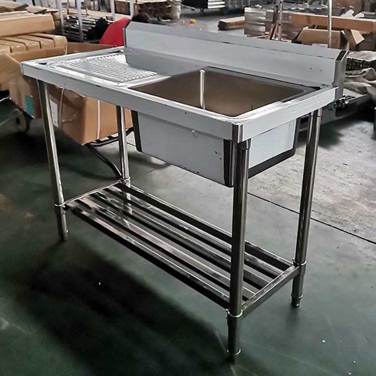 factory made welding large stainless steel kitchen washing sink bottom grid