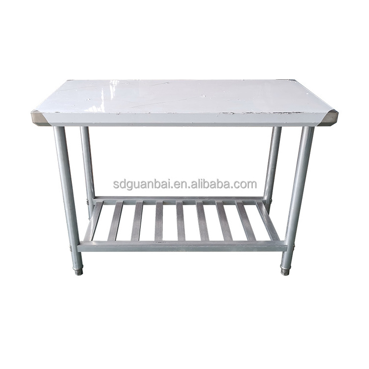 Demountable table inox 2m hotel kitchen raw steel table restaurant cooking table