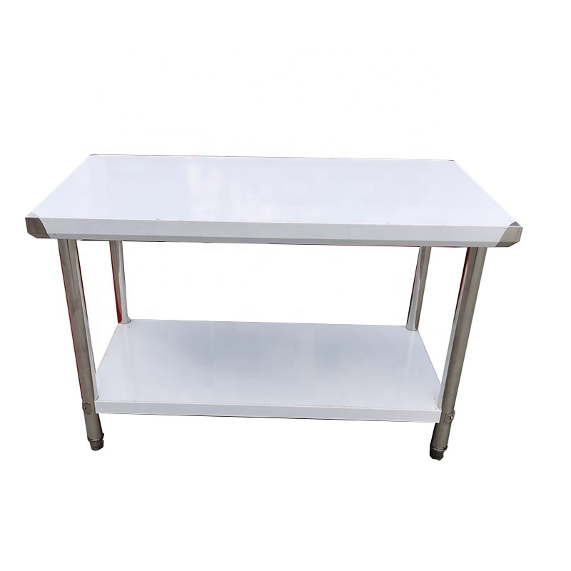 304 201 food grade stainless steel kitchen cooking bench metal gas stove table for restaurant