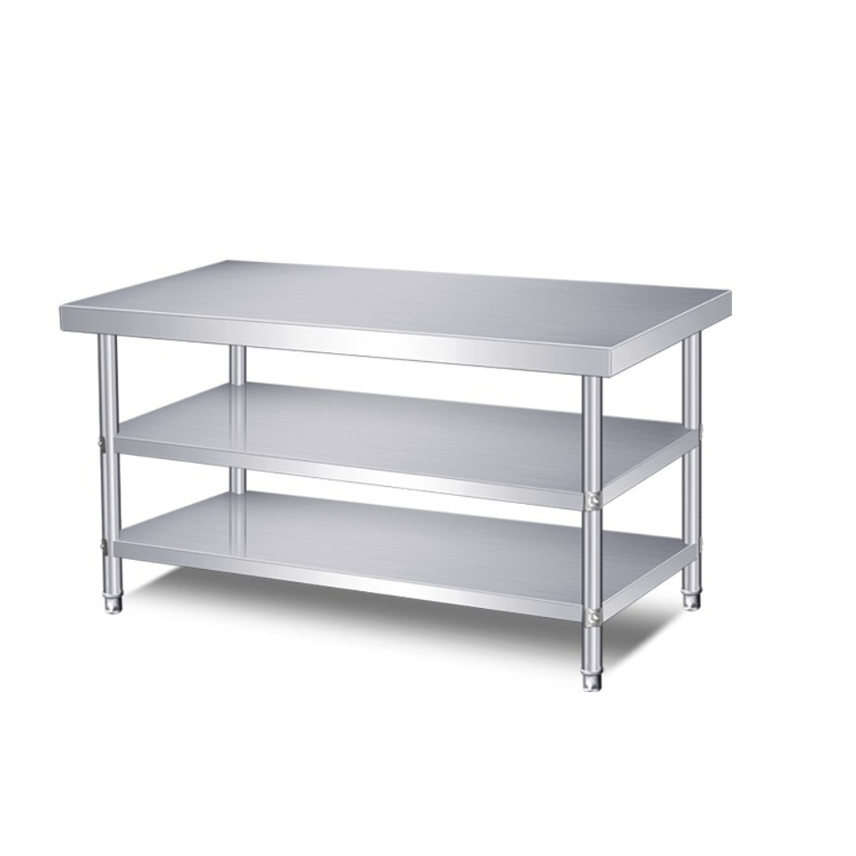 3 tier stainless steel work bench for Kitchen stainless steel work table