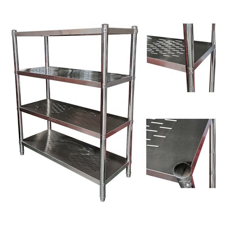 multifunctional 3m restauration stainless steel kitchen storage shelf metal rack multi tier storage rack shelf