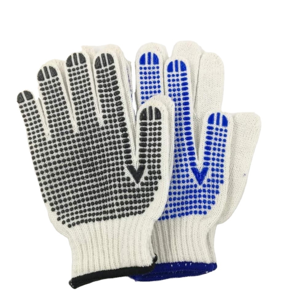 Single-sided Dispensing Gloves Non-slip and Wear-resistant Industrial PVC Dots Support Custom Work Dispensing Dotted Gloves