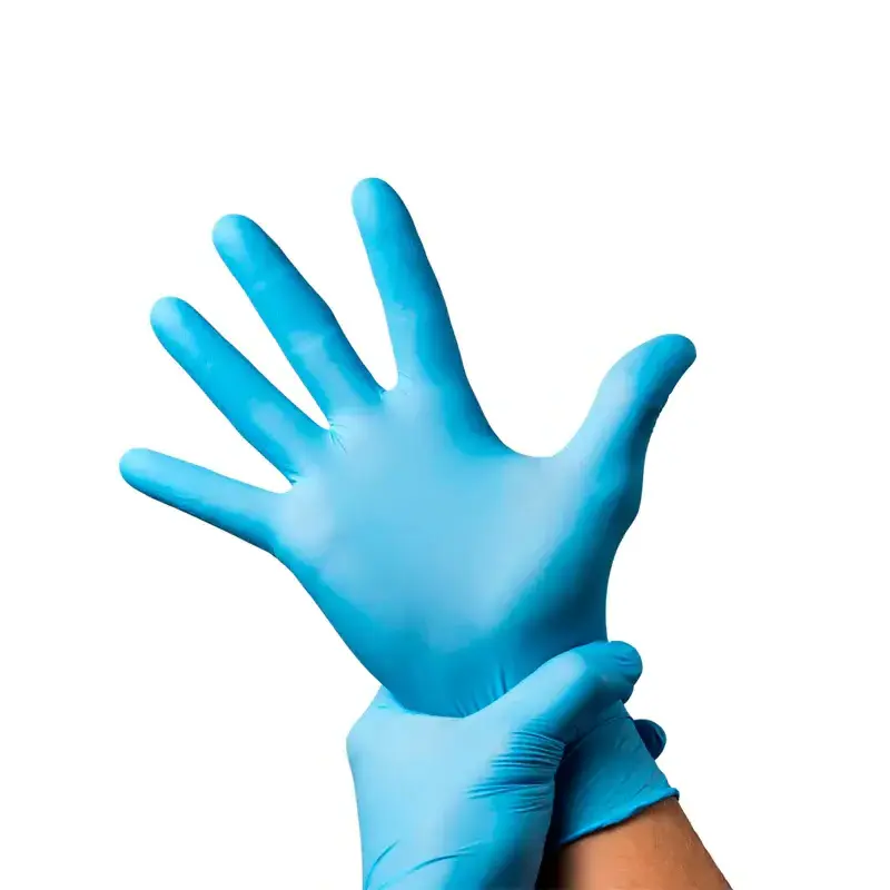 Wholesale High Quality Disposable Heavy Duty Nitrile Gloves with Logo Safety Guantes Oil Resistant Nitrile Gloves