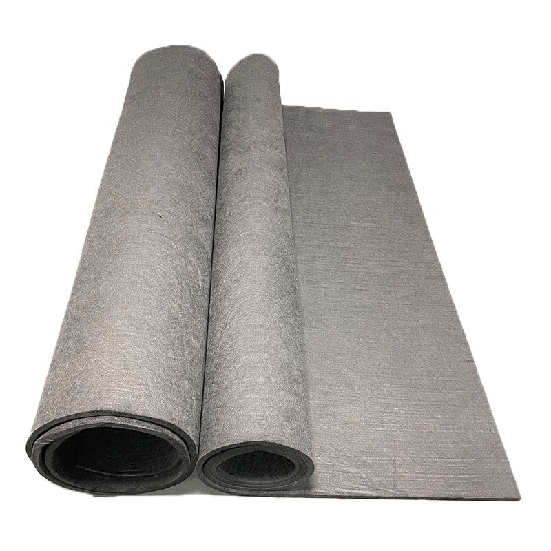 Custom 1mm 5mm 800gsm 700gsm ultra hard felt pad thermal insulation hard composite graphite felt needle punch carbon hard felt