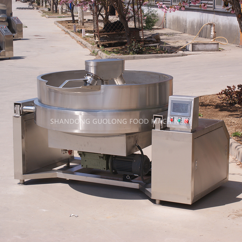 Electric planetary cooking kettle with agitator for tomato sauce other food processing machinery