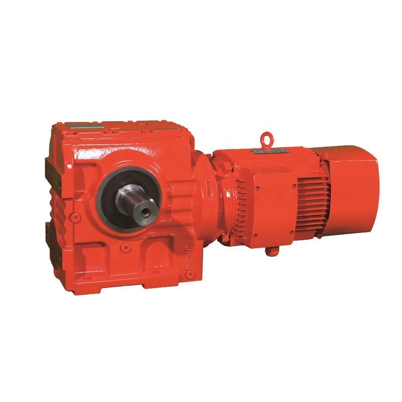 Vertical to horizontal 1:1 ratio 90 degree helical geared motor agitator gearbox