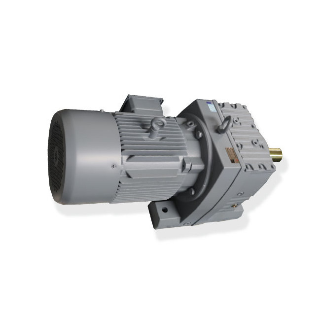 GUOMAO gearbox R 97 series hard tooth inline reduction gear motor