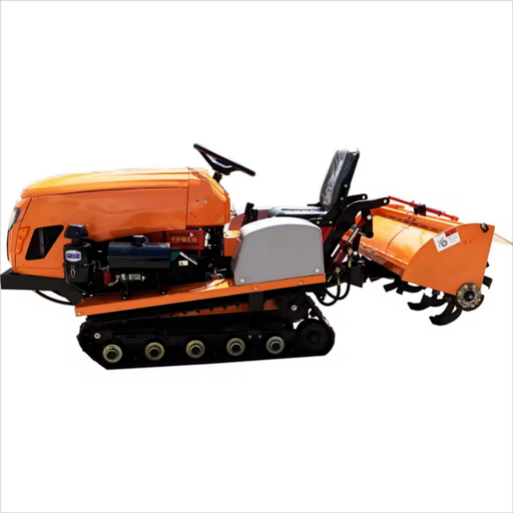 High efficiency agriculture trencher mini tractor garden tractor with front loader crawler tractor