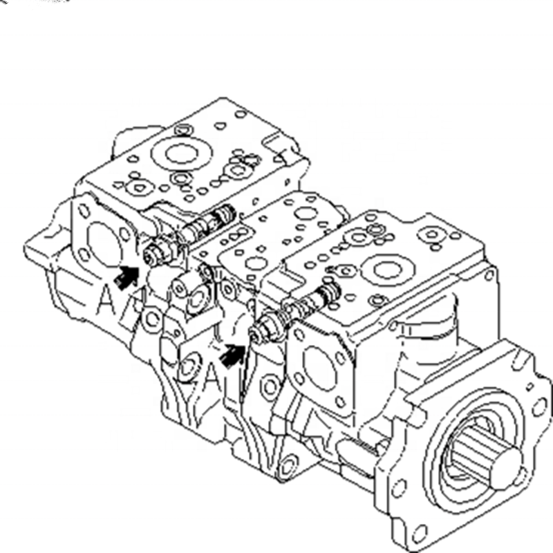 708-2G-00120 708-2G-11250 Wheel Dozer Loader Pump WD600-6 Hydraulic Pump