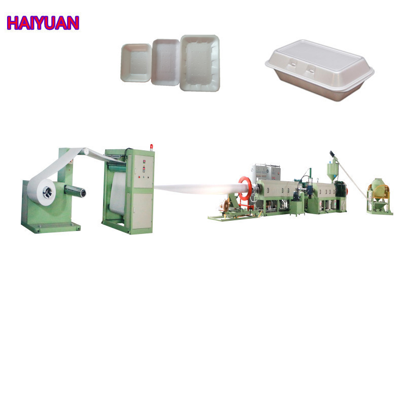 PS foam plastic dish box plate making machine/ take away fast food box container production line