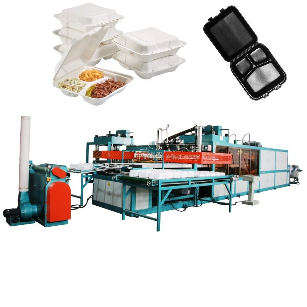 take away food tray dish plate bowl thermoforming machine PS foam plastic fully automatic disposable new product 2023