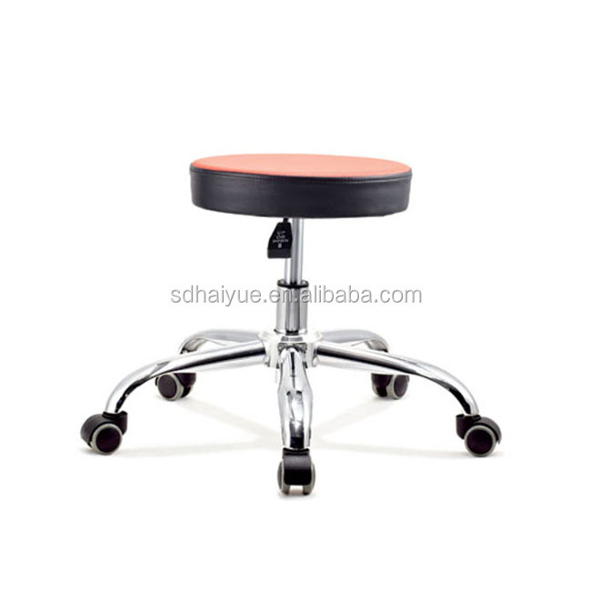 Adjustable Office Stool Round Seat Rolling Lab Medical Stool Dental Assistant Chair